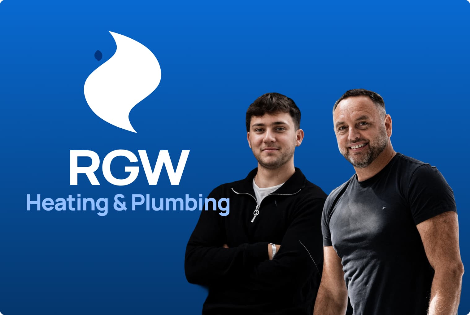 Kai and Rich, the two Gas Safe engineers behind RGW Heating & Plumbing